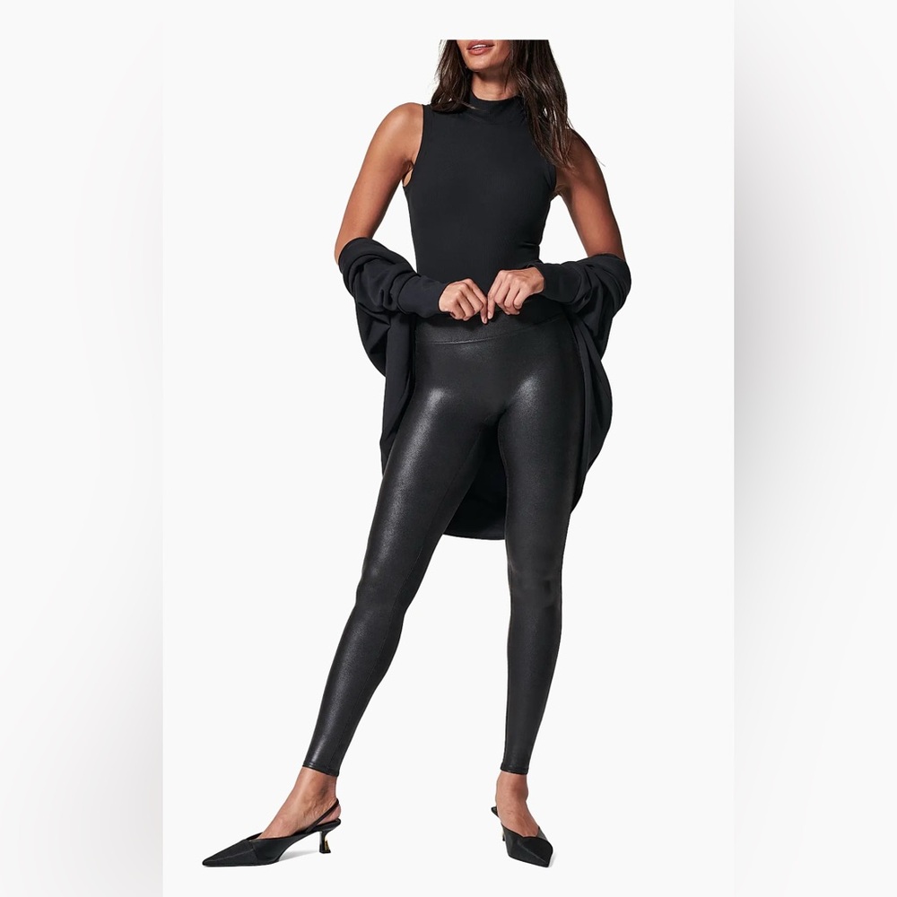 SPANX Glossy Black Leggings